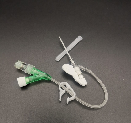 Tipo eliminabile verde trasfusione di sangue della cannula Y del dispositivo di venipunzione 18G chirurgica di infusione del catetere