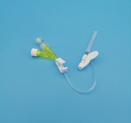 24G eliminabile Y scrivere il catetere a macchina giallo del dispositivo di venipunzione per l'infusione neonatale pediatrica