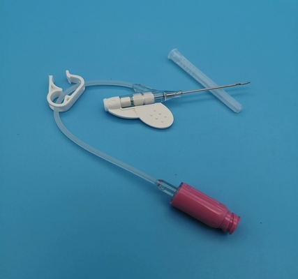 Tipo eliminabile rosa trasfusione di sangue della farfalla della cannula 20G del dispositivo di venipunzione di infusione di emergenza di pressione positiva