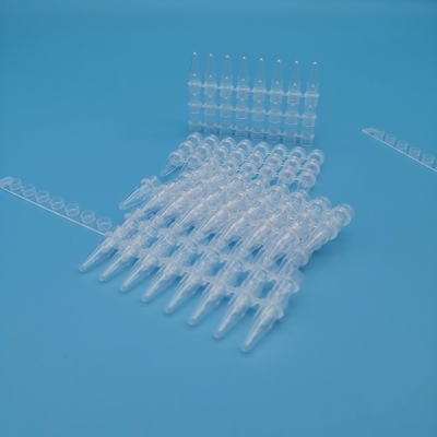 Metropolitana trasparente della striscia di reazione di biologia molecolare delle bande a tubo dei tubi 8 di PCR di 0,2 ml