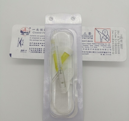 24G eliminabile Y scrivere il catetere a macchina giallo del dispositivo di venipunzione per l'infusione neonatale pediatrica