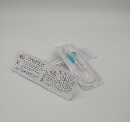 Catetere per cannula IV monouso blu per adulti tipo 22G Y per infusione di routine
