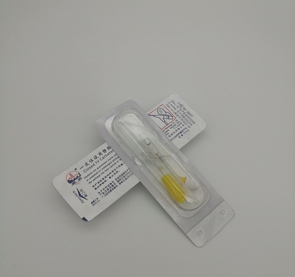 Cannula gialla monouso da 24 IV a pressione positiva tipo Y per infusione neonatale pediatrica
