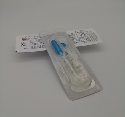 tipo pressione positiva di 22G Y del dispositivo di venipunzione di infusione sistematica blu eliminabile della cannula per gli adulti