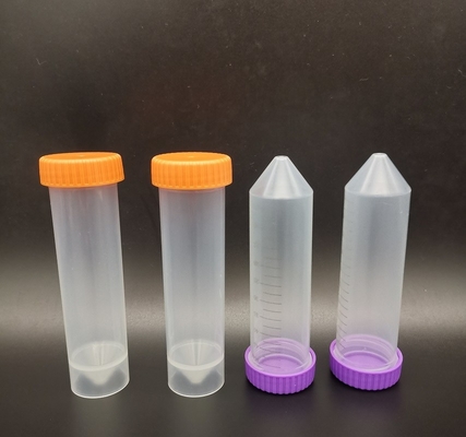 Non sterilizzato inferiore conico graduato del tubo centrifugo del coperchio a vite dei materiali di consumo 50ml del laboratorio medico