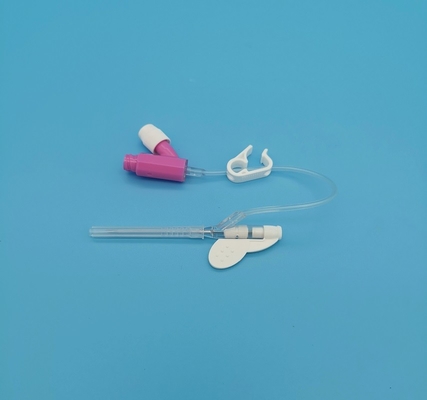 Tipo rosa eliminabile cannula di pressione positiva di 20G Y del catetere del dispositivo di venipunzione per trasfusione di sangue di infusione di emergenza