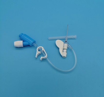 tipo pressione positiva di 22G Y del dispositivo di venipunzione di infusione sistematica blu eliminabile della cannula per gli adulti