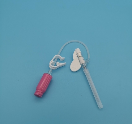 Tipo eliminabile rosa trasfusione di sangue della farfalla della cannula 20G del dispositivo di venipunzione di infusione di emergenza di pressione positiva