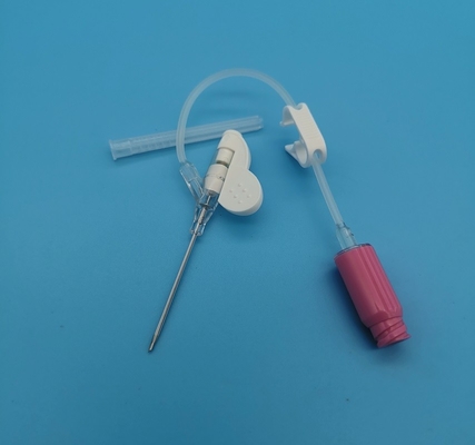 Tipo eliminabile rosa trasfusione di sangue della farfalla della cannula 20G del dispositivo di venipunzione di infusione di emergenza di pressione positiva