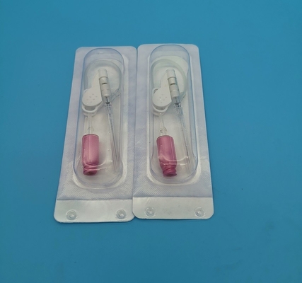 Tipo eliminabile rosa trasfusione di sangue della farfalla della cannula 20G del dispositivo di venipunzione di infusione di emergenza di pressione positiva