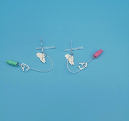 tipo infusione di pressione positiva della farfalla 18G della cannula eliminabile del dispositivo di venipunzione/verde chirurgici trasfusione di sangue
