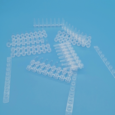 8 tubi centrifughi bianchi della metropolitana 0.2ml di PCR della striscia 125 bastoni/scatola per l'estrazione del DNA