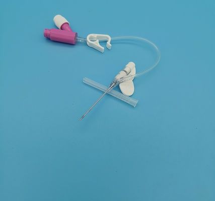 Tipo rosa eliminabile cannula di pressione positiva di 20G Y del catetere del dispositivo di venipunzione per trasfusione di sangue di infusione di emergenza